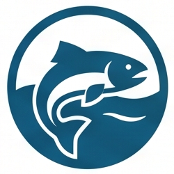 Salmon farming sludge processing icon